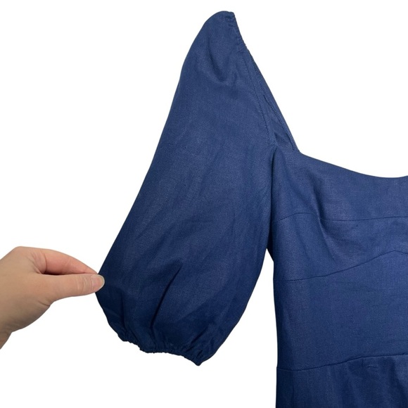 Reformation Belgium Linen Dress Danube Size 4 NEW - Picture 10 of 16